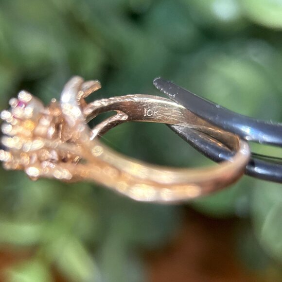 10K Gold 4-Gemstones Ring - Picture 10 of 12